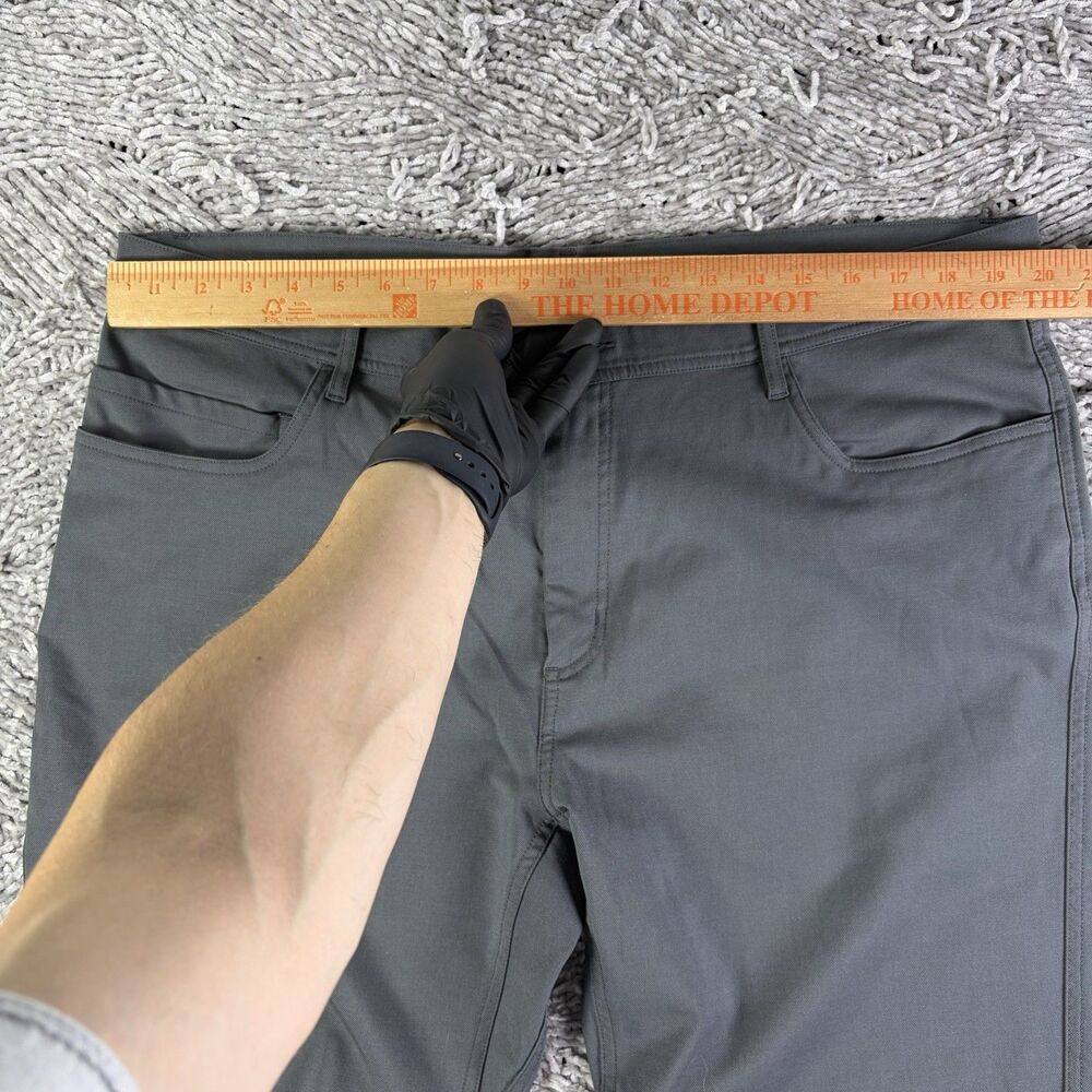 Unbound Merino Chino Pants Mens 40x27 Gray Stretch Performance Wool Business 5 - Picture 4 of 10